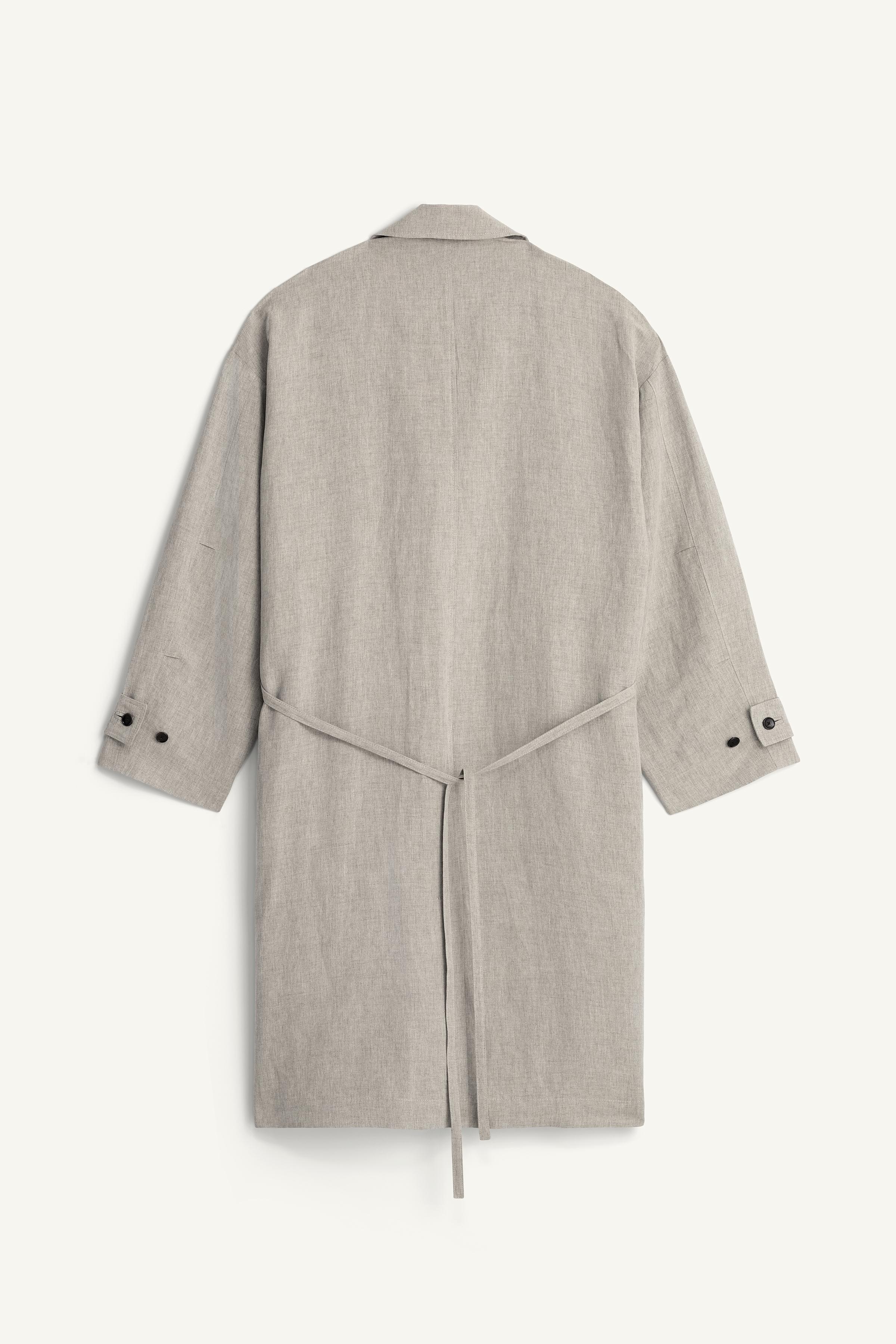 PARKA RELAX FIT VISCOSE - LINHO - Vison | ZARA Brasil