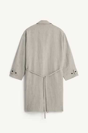 RELAXED FIT VISCOSE - LINEN PARKA - Mink by Zara - Image 5