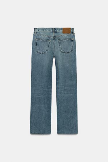 ZW MID-WAIST SLIM FIT JEANS - Mid-blue by Zara - Image 7