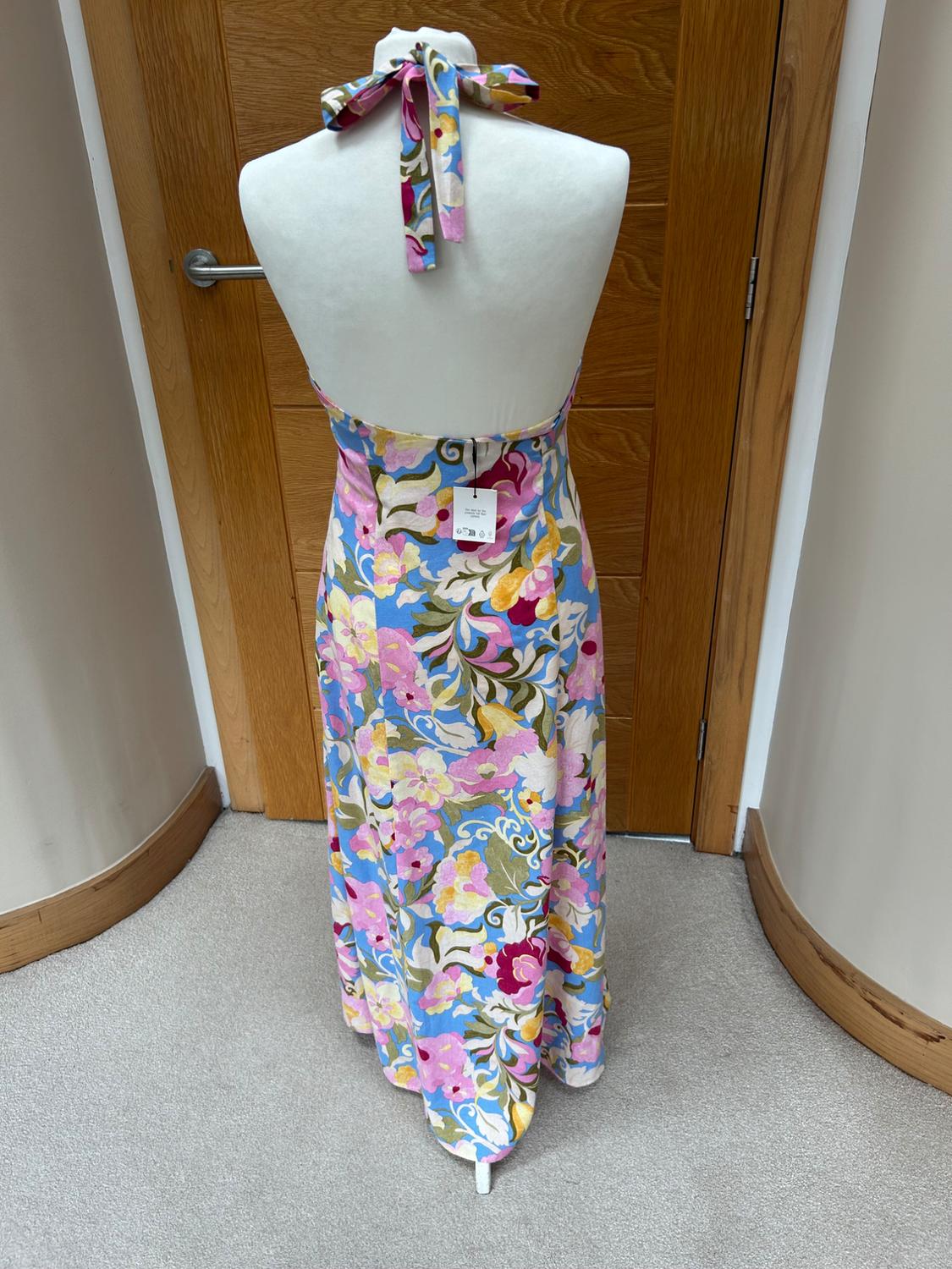 FLORAL HALTER NECK DRESS - Image 2