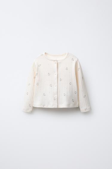 GOOSE PRINT CARDIGAN, BODY AND LEGGINGS SET - Light beige by Zara - Image 3