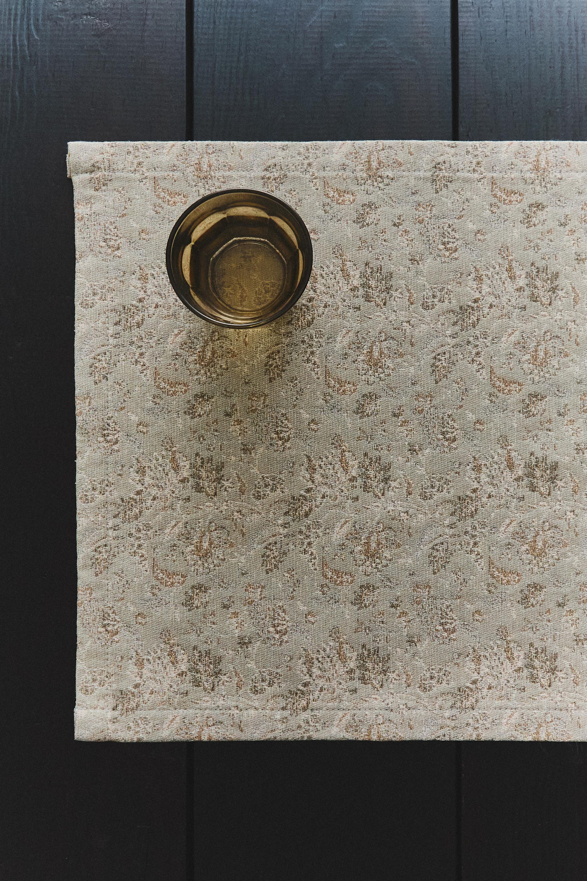 SET DE TABLE JACQUARD FLEUR