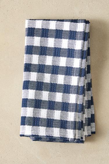 SERVIETTES DE TABLE VICHY CARREAUX (LOT DE 2) - Bleu de Zara - Image 5