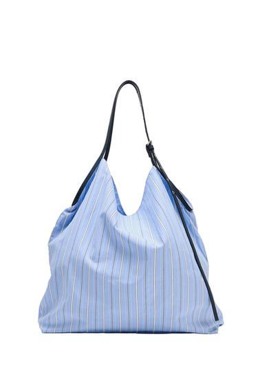 Zara 織紋托特包 - 藍色