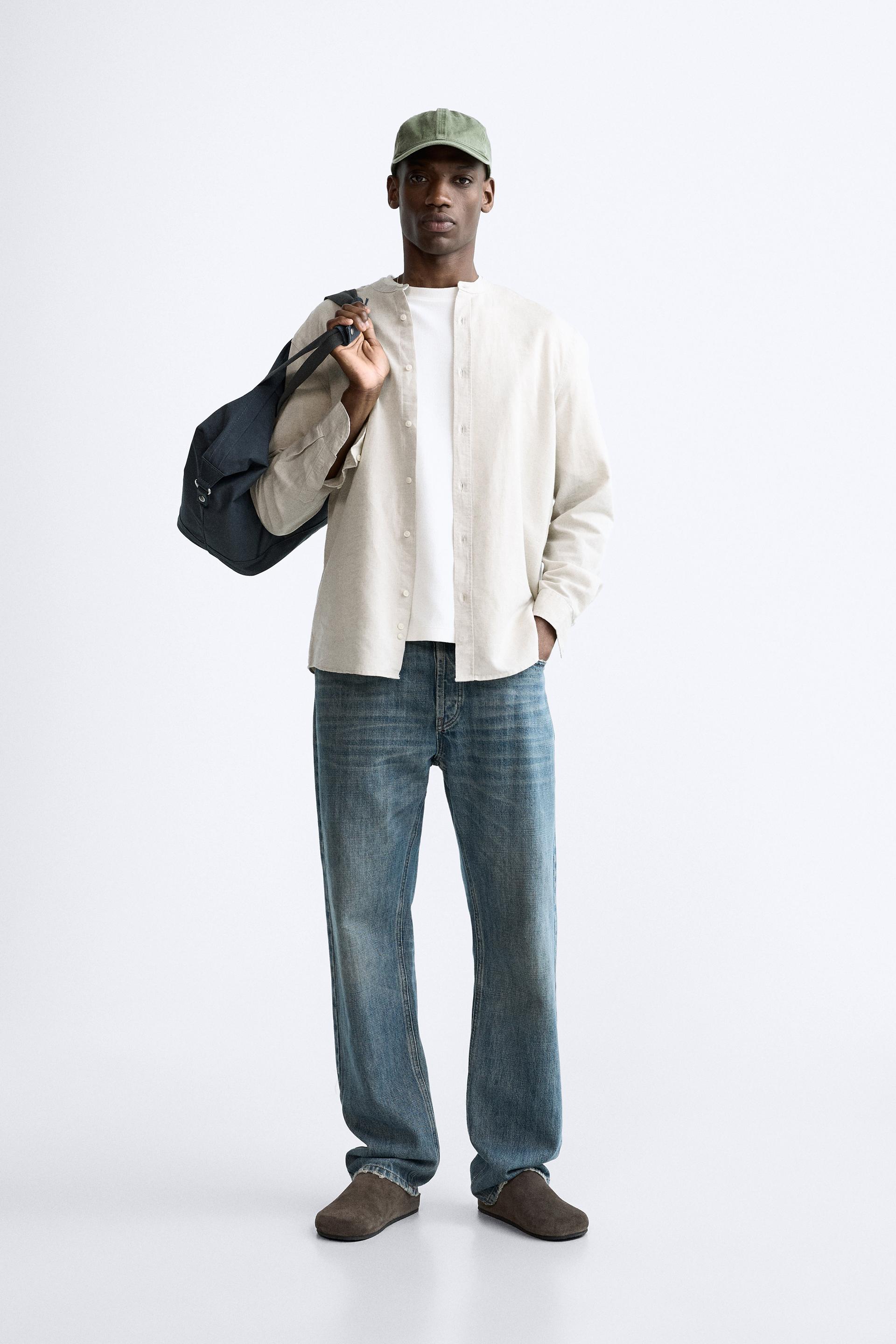 COTTON - LINEN SHIRT - Light beige | ZARA United Kingdom