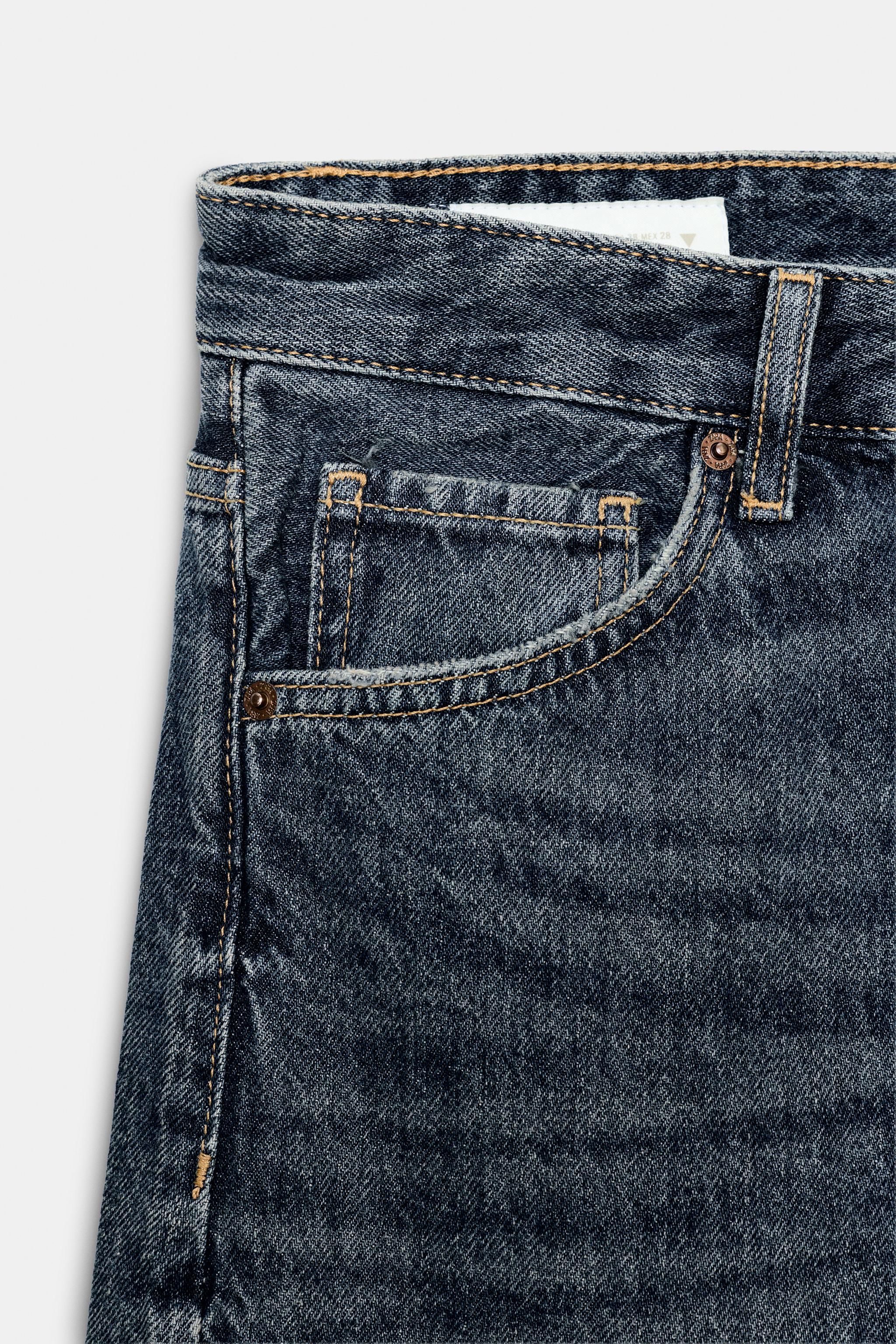 TRF BAGGY FOLDED MID-RISE JEANS