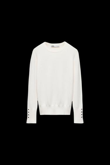 BASIC-PULLOVER AUS GLATTSTRICK - Cremefarben von Zara - Bild 0