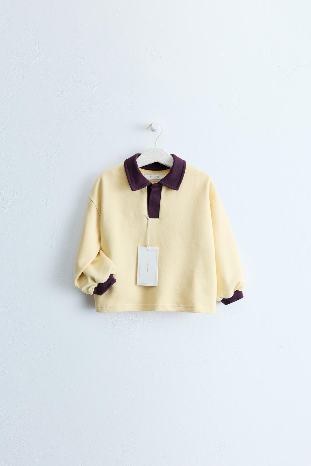 Zara Timeless - Kontrast polo yaxalı sviter