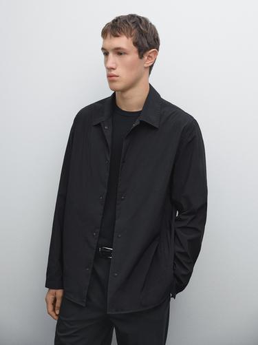 Zara Regular technical jacket - Navy blue
