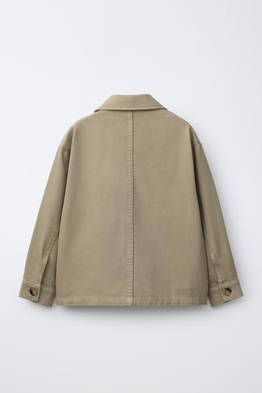 JACKET WITH POCKETS - Khaki by Zara - Image 1