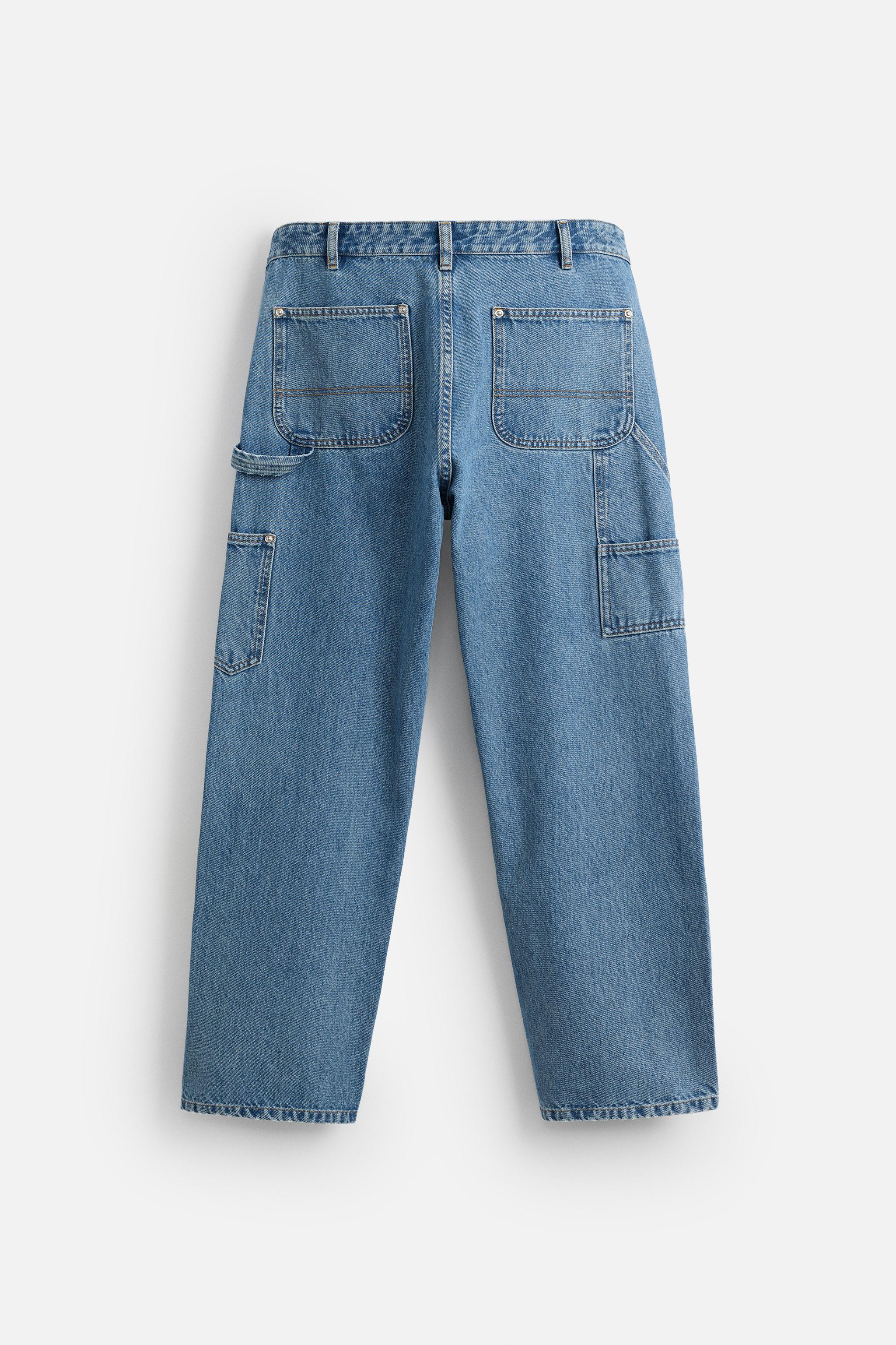 STRAIGHT FIT CARPENTER JEANS - Black | ZARA United States