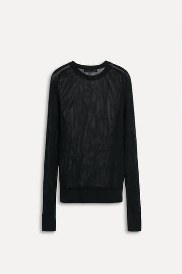 OPEN-KNIT SWEATER 50TH ANNIVERSARY - Black by Zara - Image 3