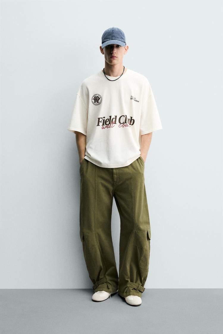 ZARA CARGO TROUSERS WITH LEG LOOPS