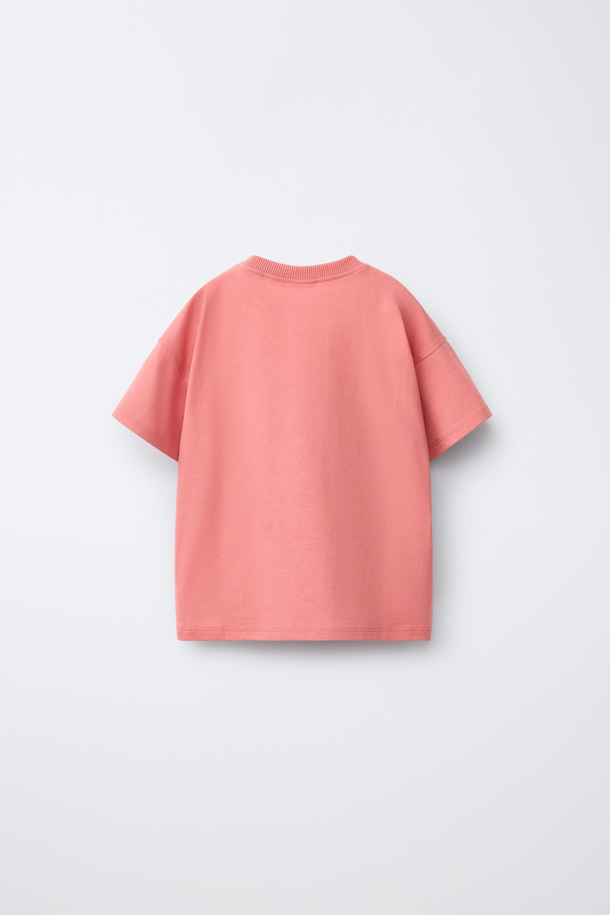 CANOE EMBROIDERED T-SHIRT — Coral
