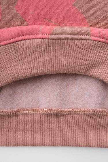 PRINTED JOGGING SWEATSHIRT AND LEGGINGS SET - Faded pink by Zara - Image 3