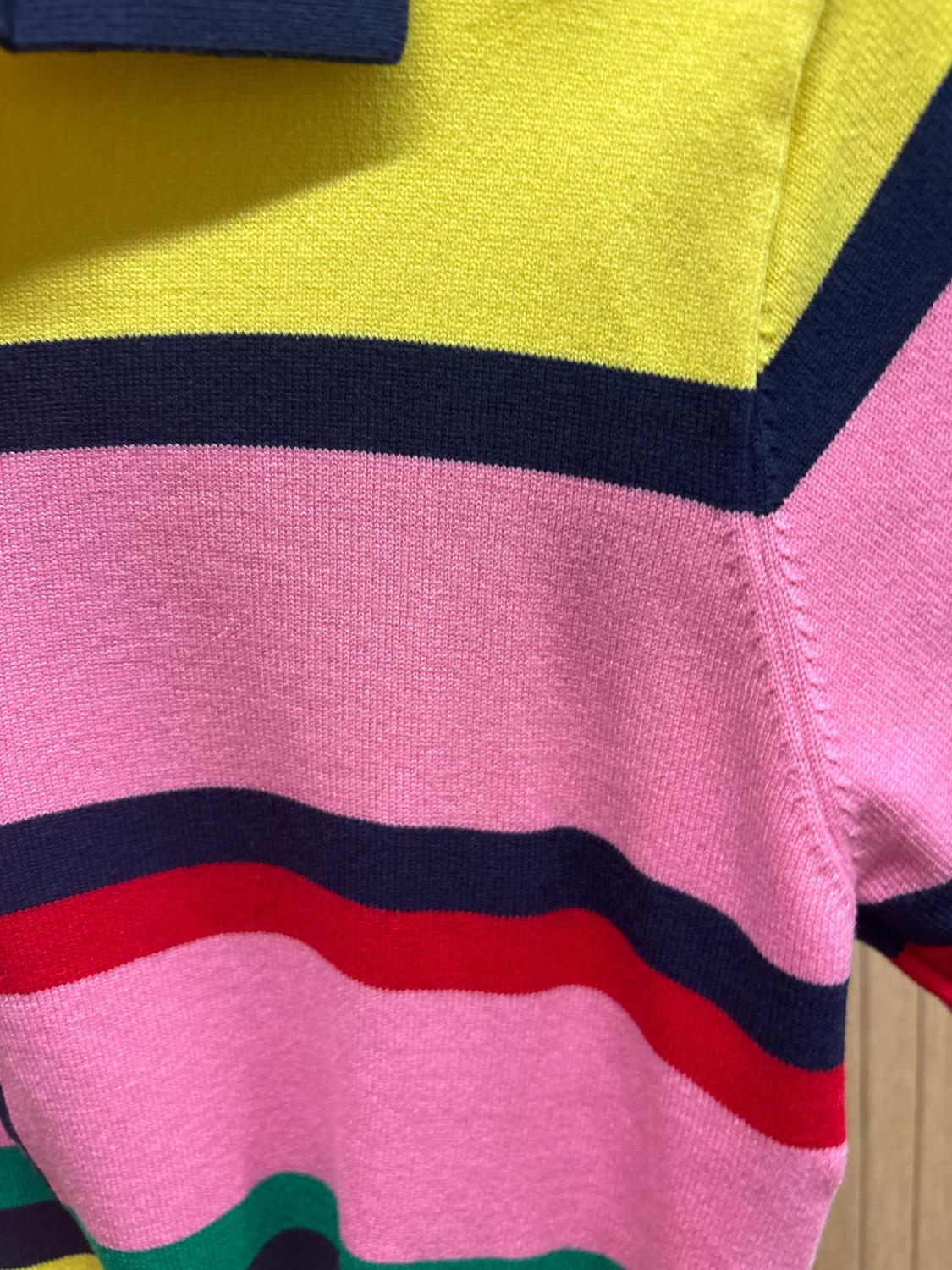 STRIPED KNIT POLO SHIRT - Image 4