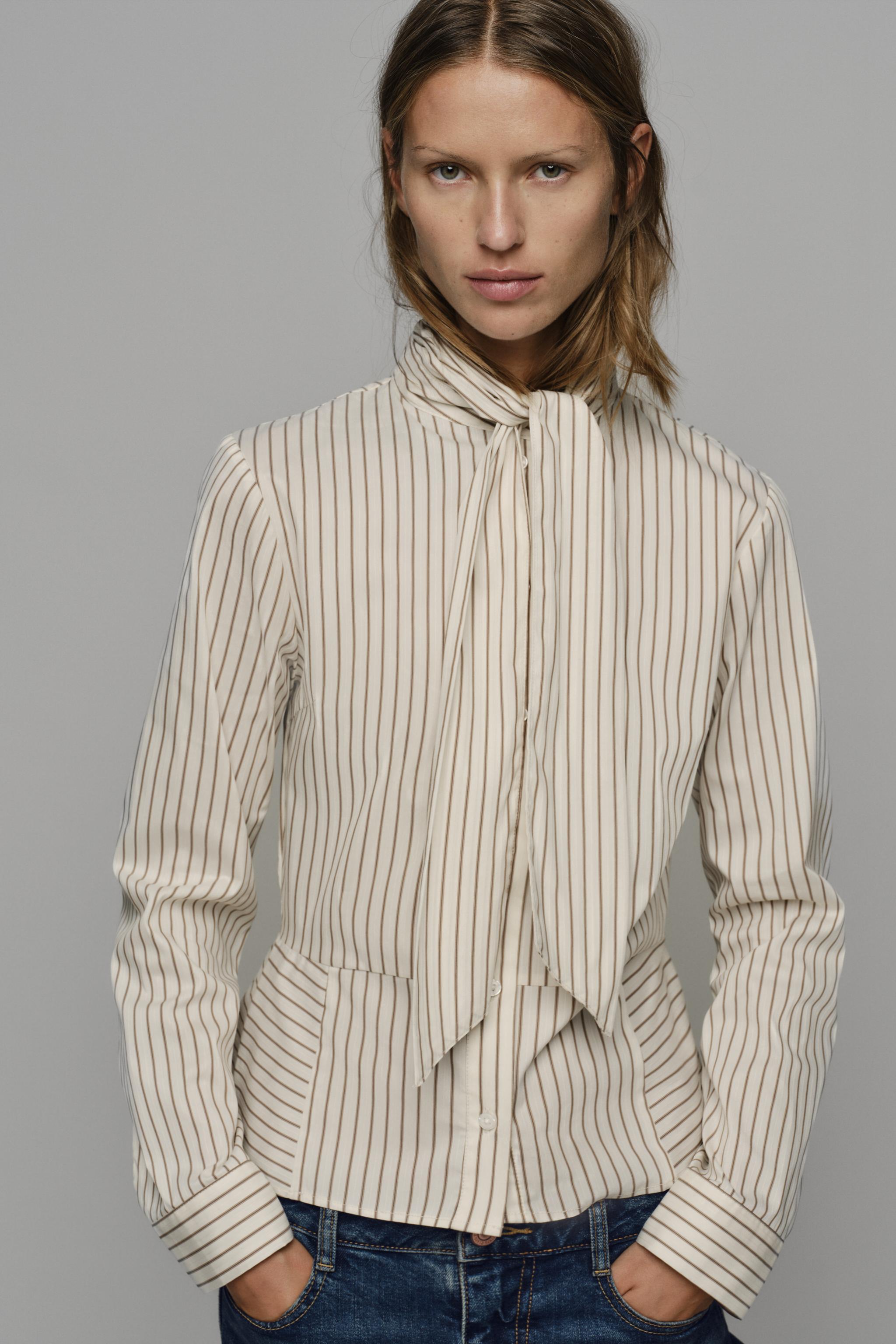 Zara Fiyonklu Peplum Gömlek görsel 2