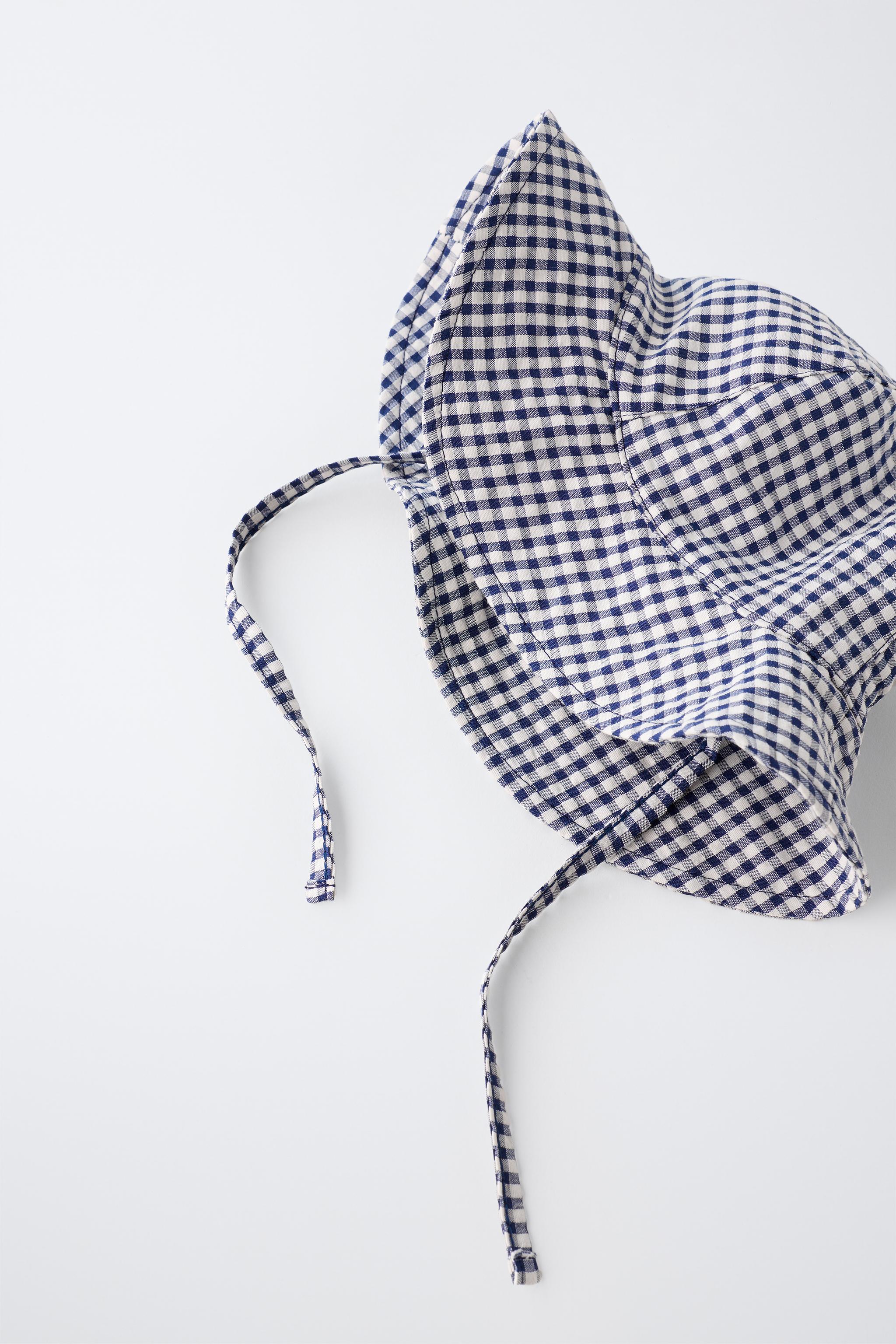 Детские головные уборы Zara GINGHAM PRINT HAT — фото 5