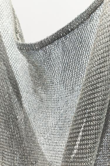 ROBE EN MAILLE À FIL MÉTALLISÉ LIMITED EDITION - Argent de Zara - Image 4