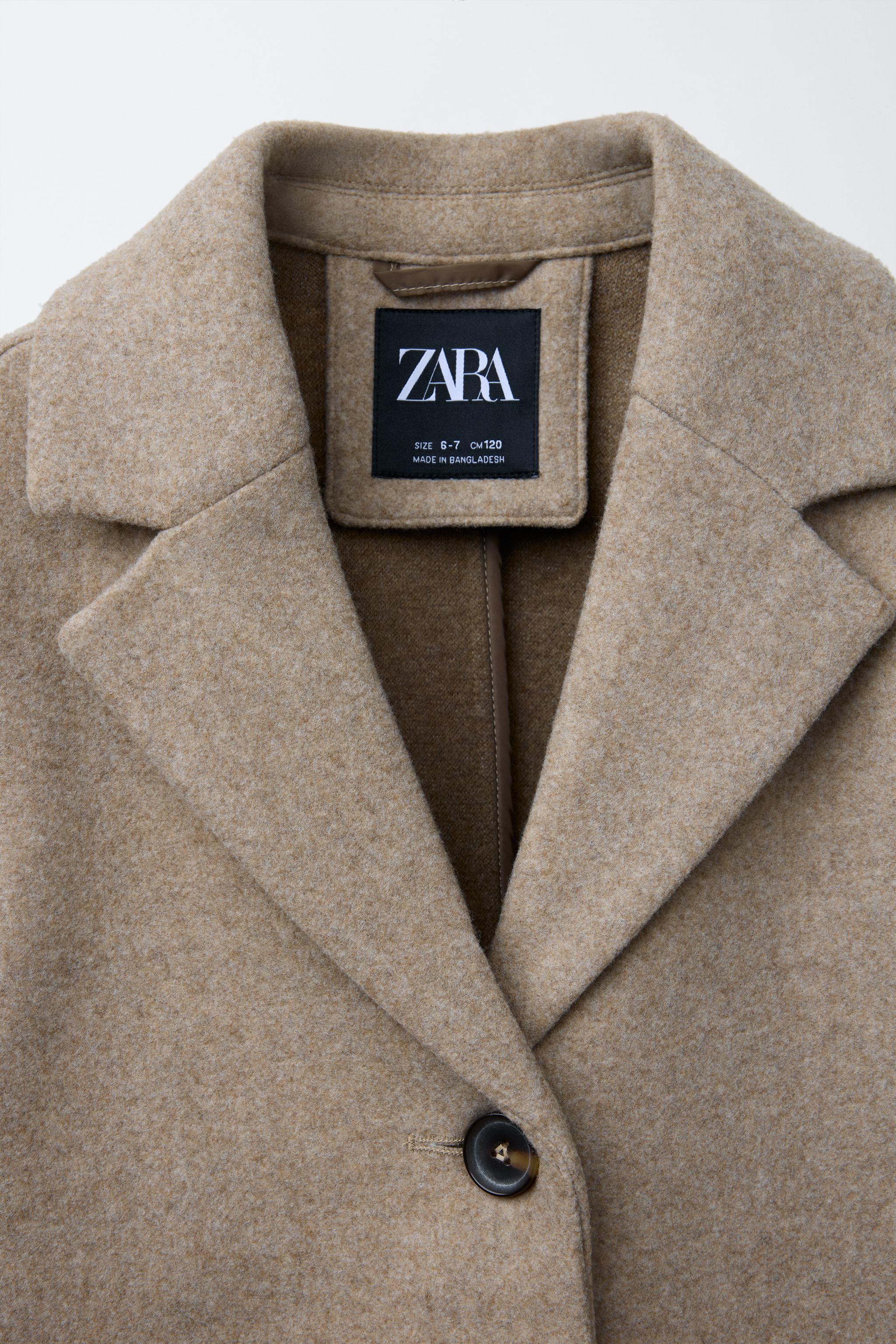 クロス生地コート - ゴールデンブラウンマール | ZARA Japan / 日本