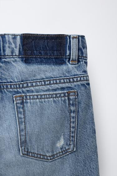 SHORT EN JEAN DÉCHIRÉ - Bleu moyen de Zara - Image 3