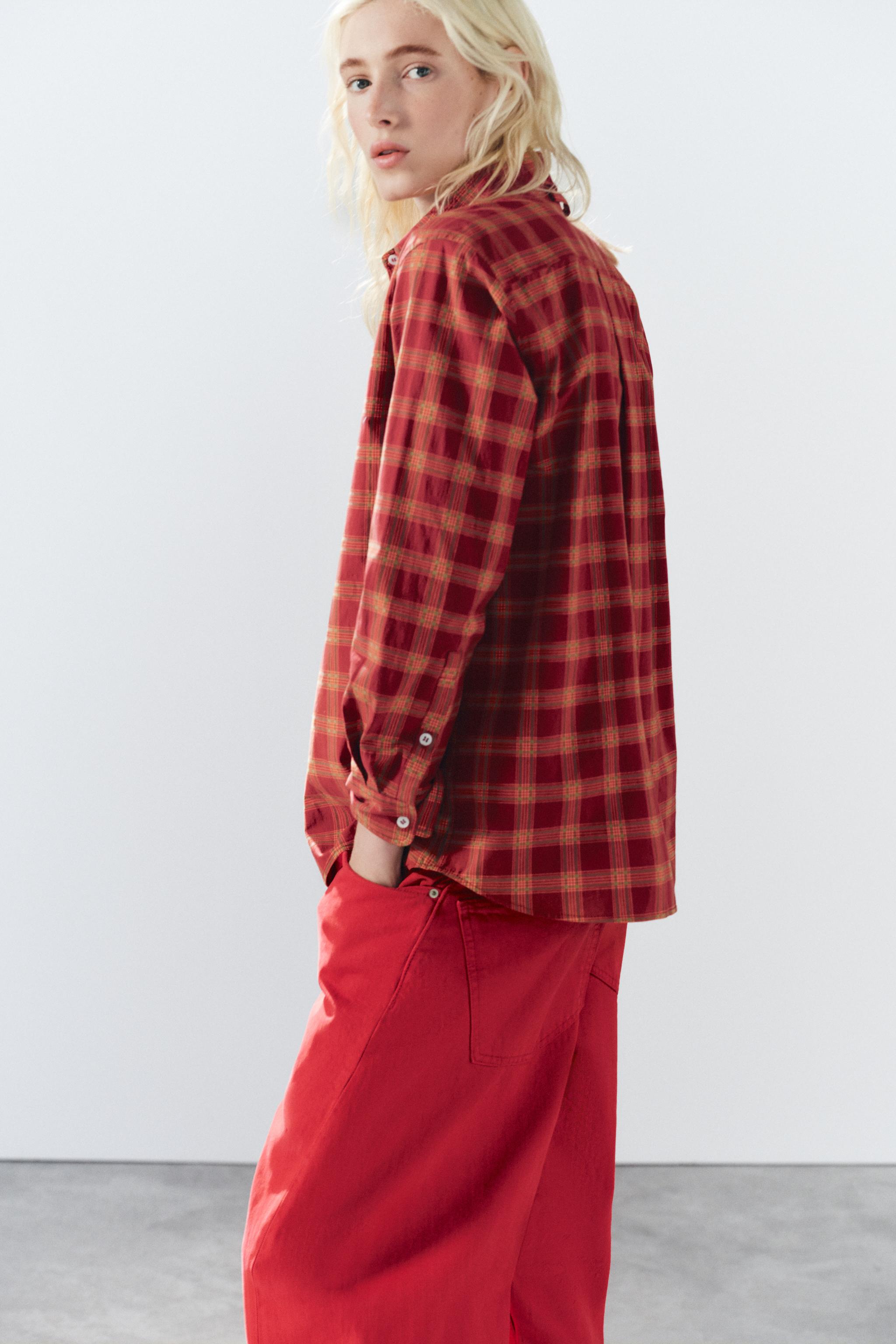 CHEMISE OVERSIZE POPELINE CARREAUX