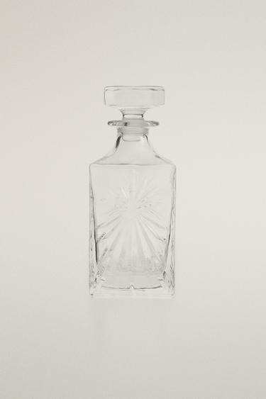BOTELLA RELIEVE CRISTALÍN - Transparente de Zara - Imagen 0
