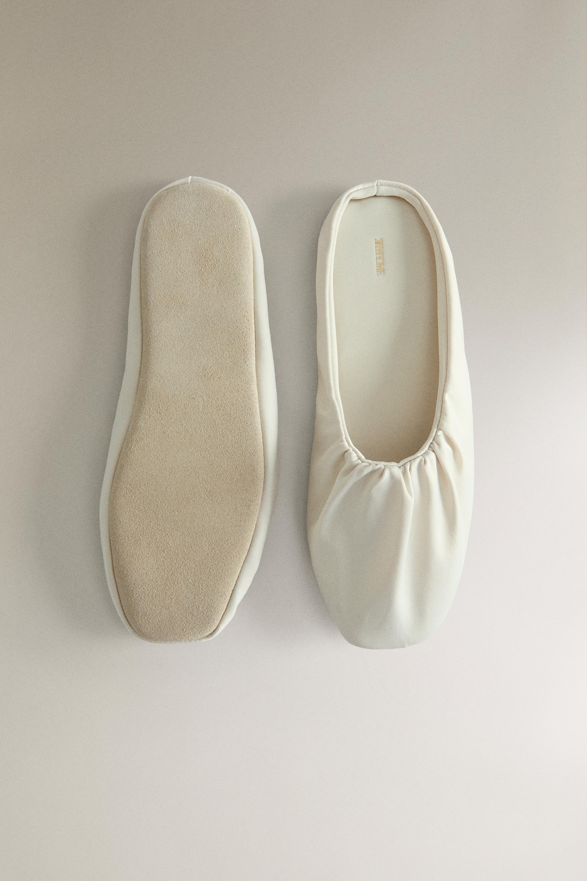 PLEATED SATEEN MULE SLIPPERS