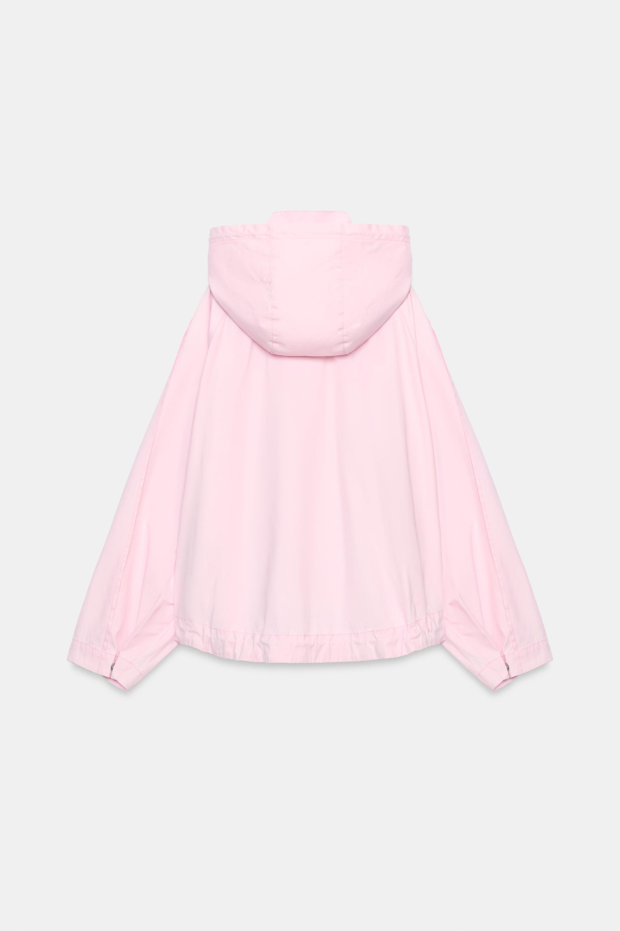HOODED JACKET WITH ADJUSTABLE HEM - Pink | ZARA South Africa