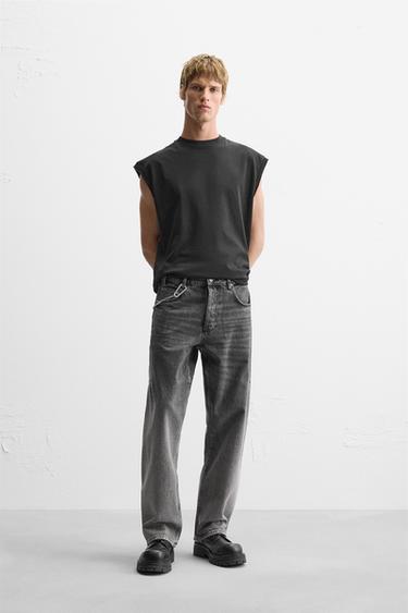 JEANS STRAIGHT LOOSE FIT - Negro de Zara - Imagen 0
