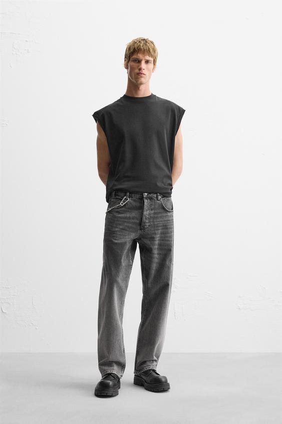 STRAIGHT LOOSE FIT JEANS - Black | ZARA UAE - Dubai/Sharjah/Ajman/UAQ ...