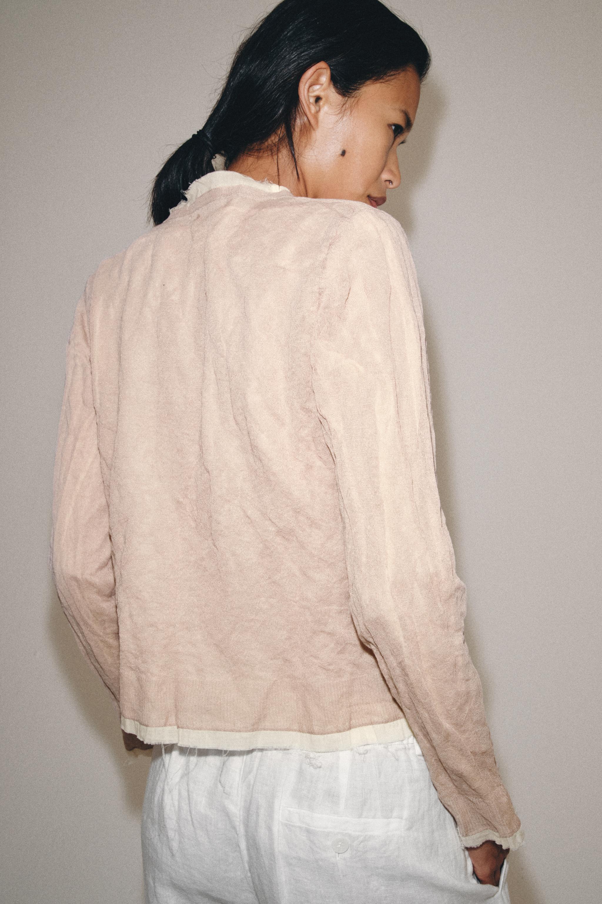 COMBINATION KNIT JACKET WITH BOWS