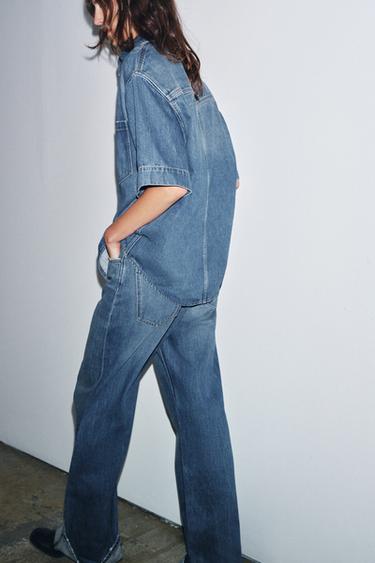 ZW COLLECTION SHORT SLEEVE DENIM SHIRT - Mid-blue by Zara - Image 2