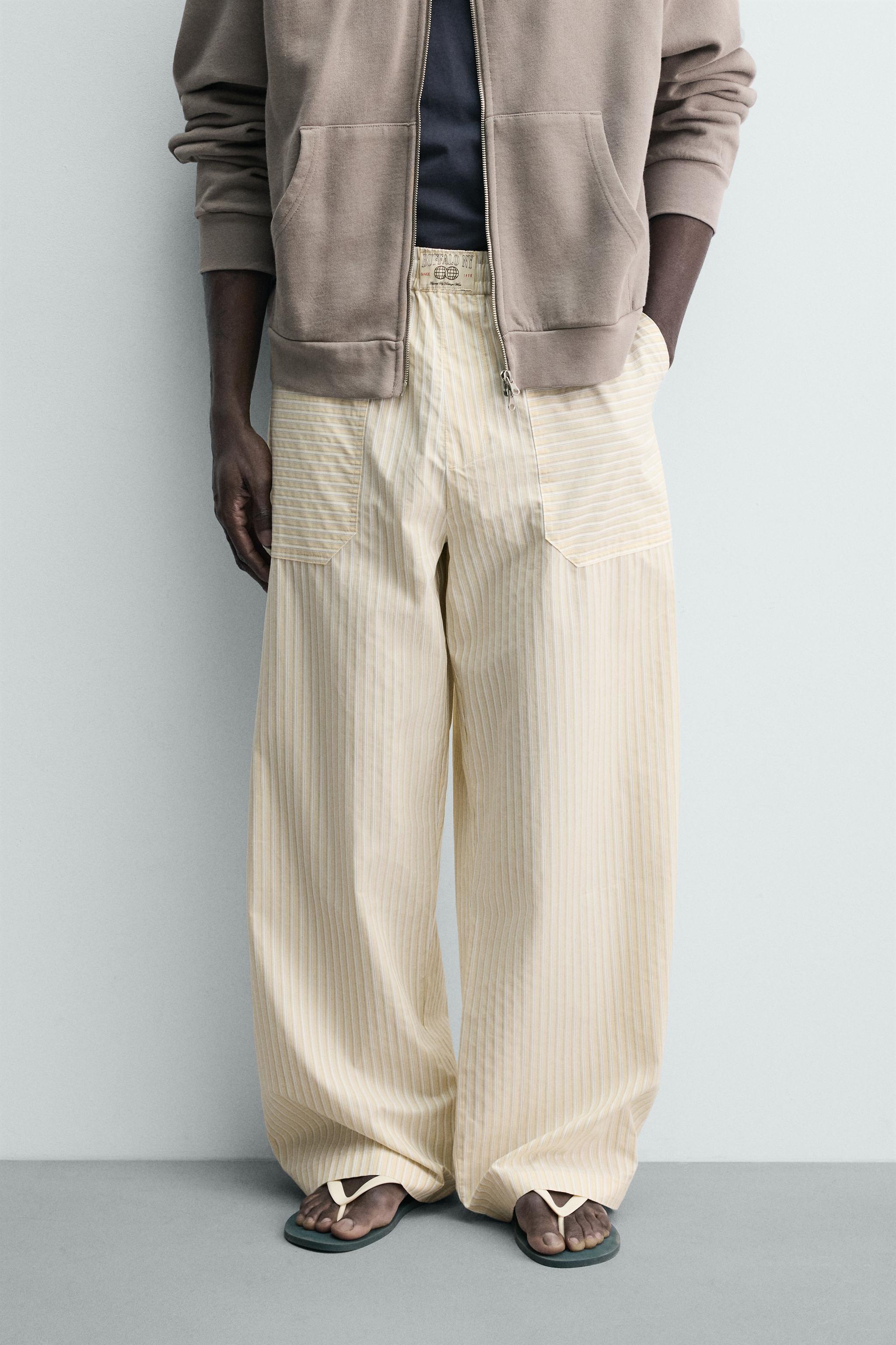 RELAXED FIT CONTRAST STRIPE PANTS
