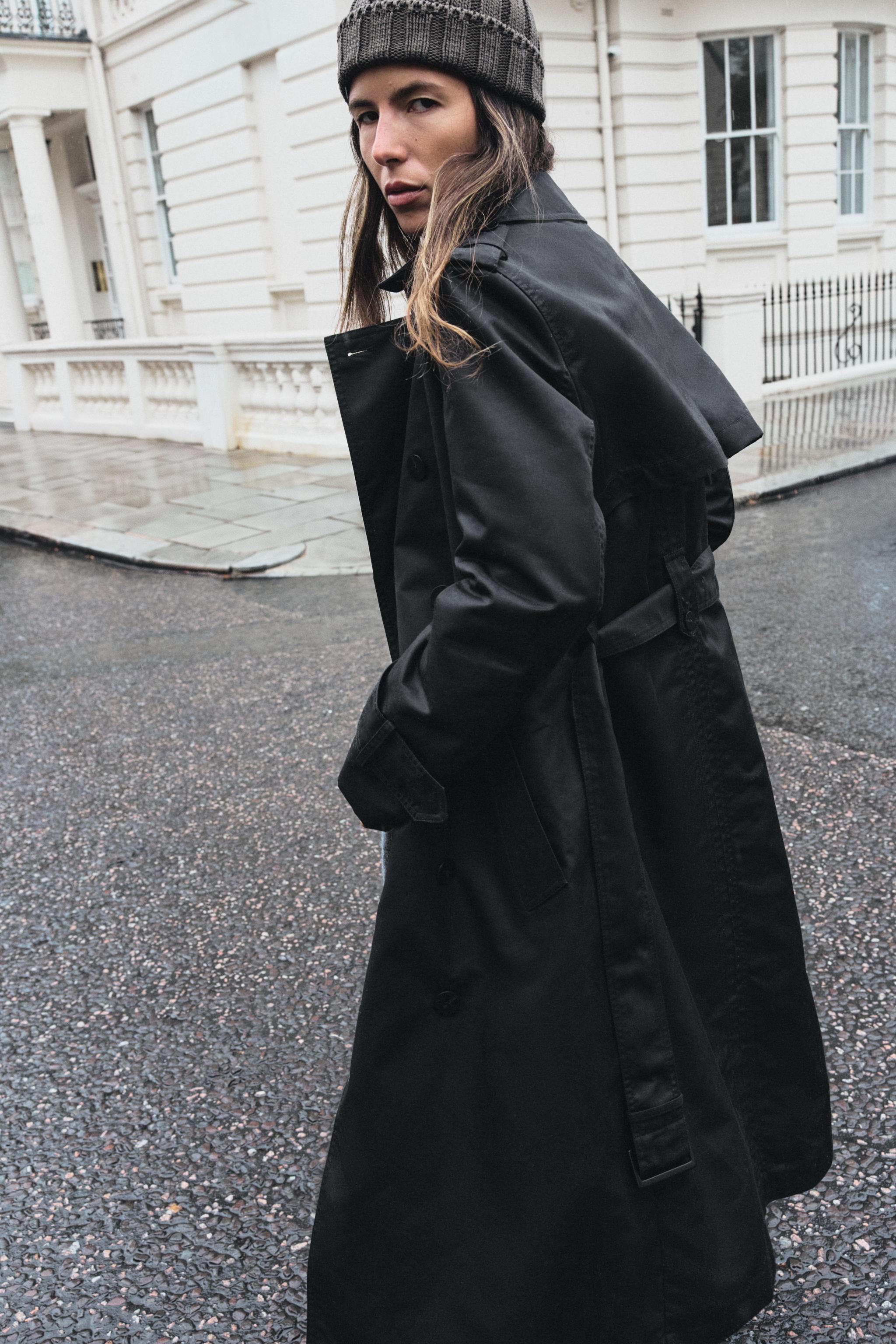 WATER-REPELLENT BELTED TRENCH COAT ZW COLLECTION
