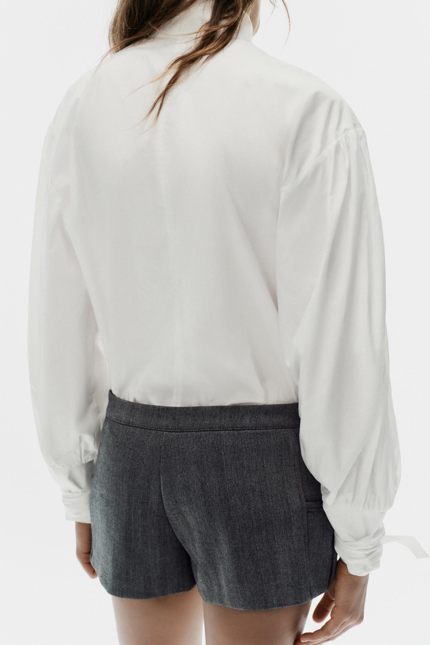 Женские шорты Zara Mini Pocket, цвет: Чёрный / Экрю — фото 4