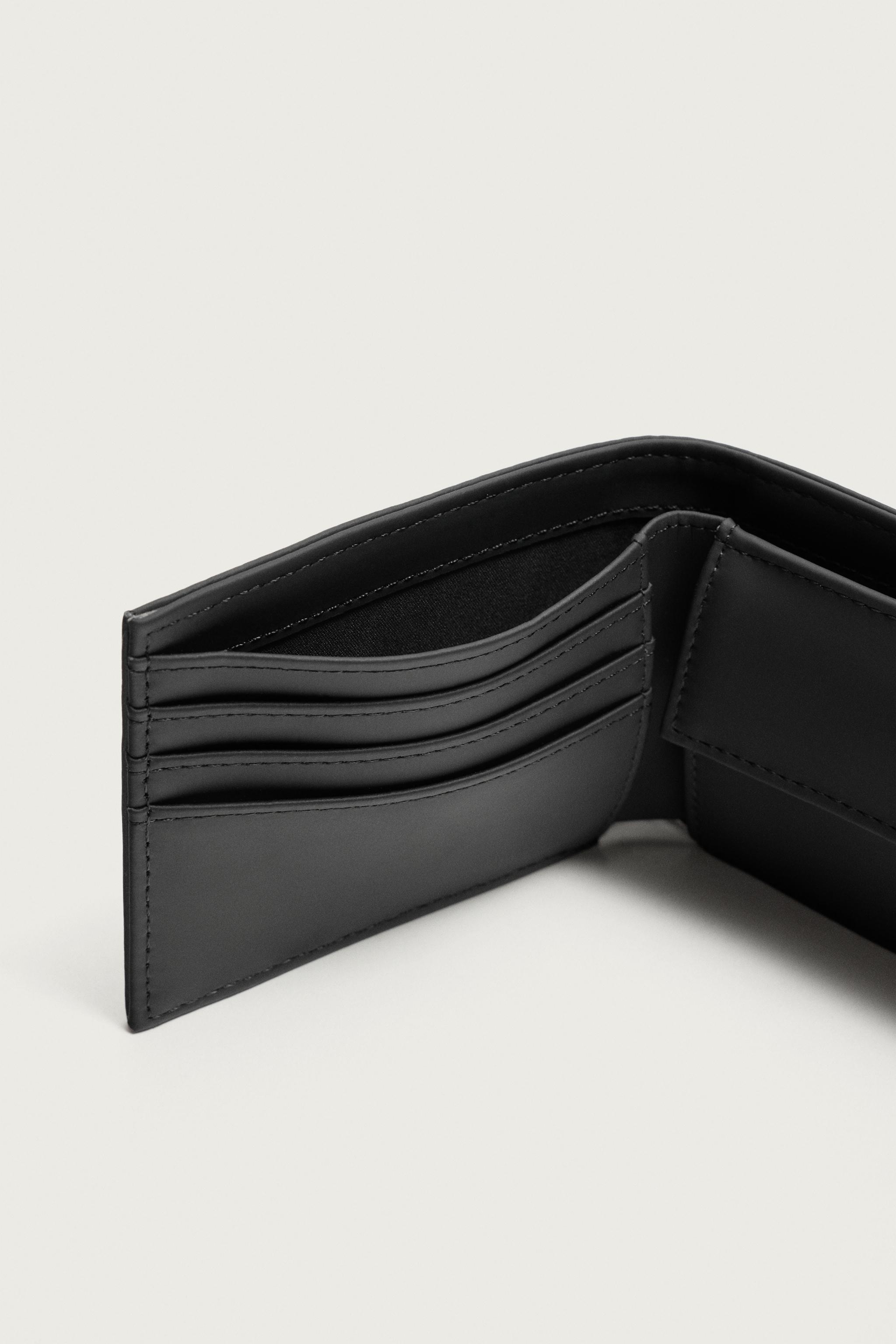 Мужские кошельки Zara RUBBERIZED WALLET — фото 4