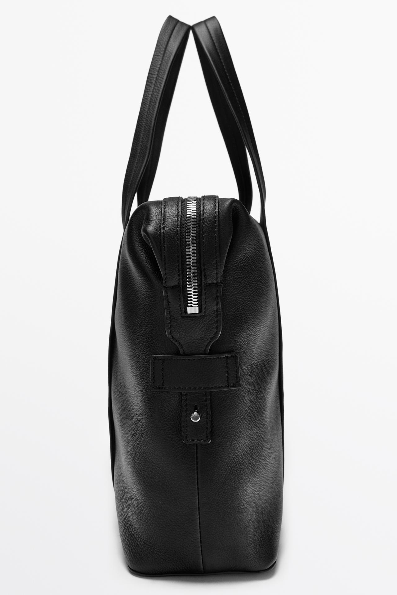 Nappa leather carry-on bag — Black
