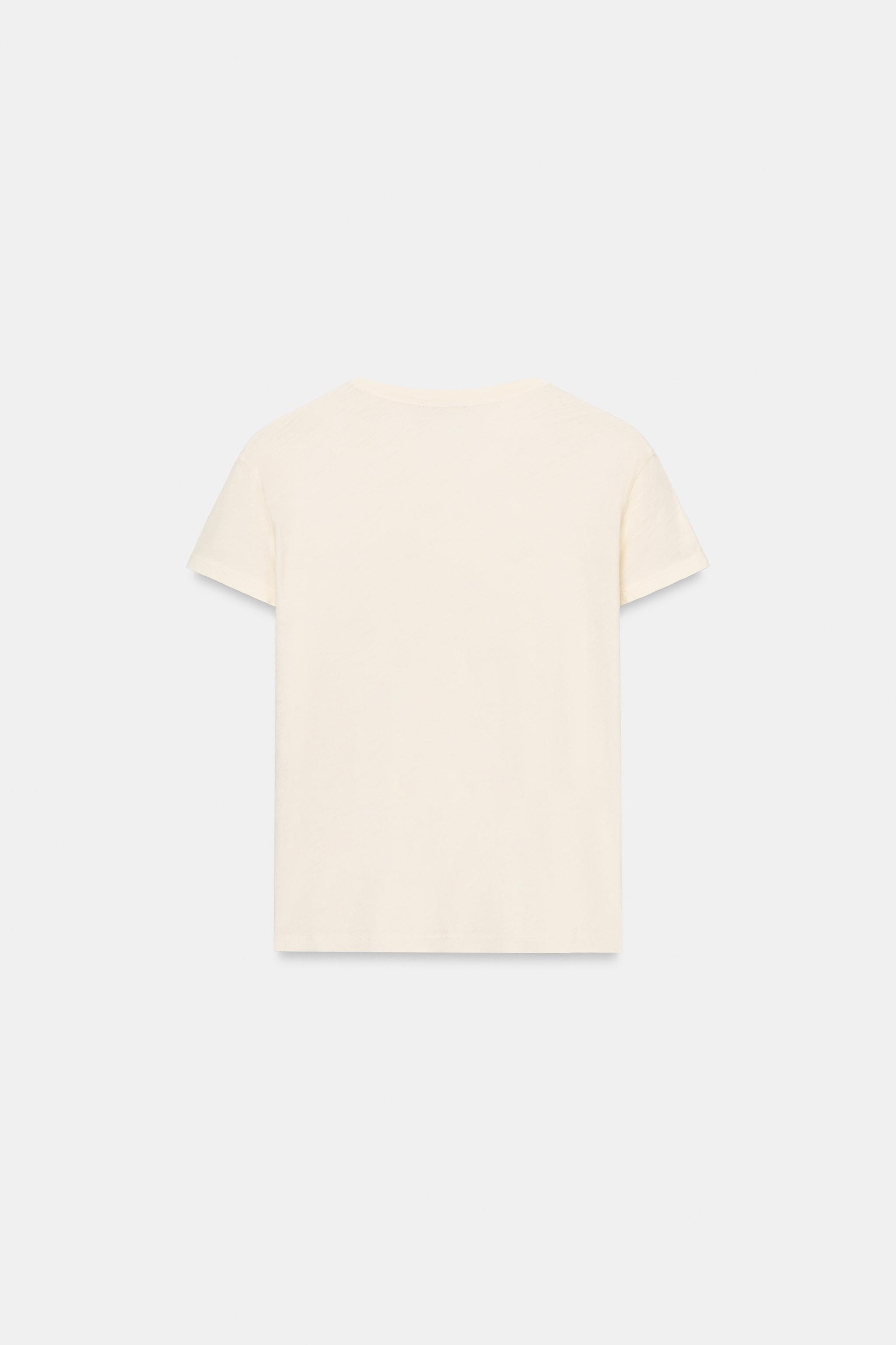 YIRTMAÇLI KISA KOLLU T-SHIRT - Görsel 6