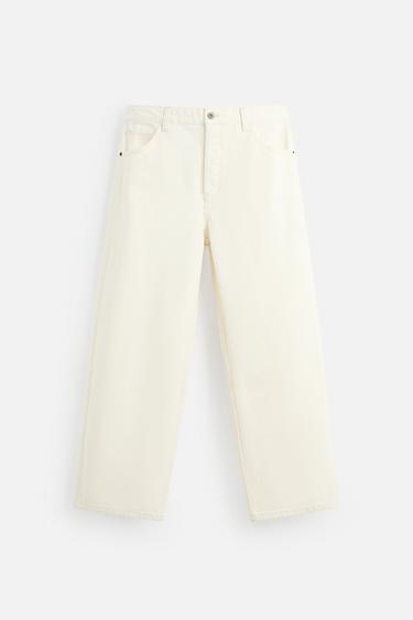 JEANS RELAXED FIT - Blanco roto de Zara
