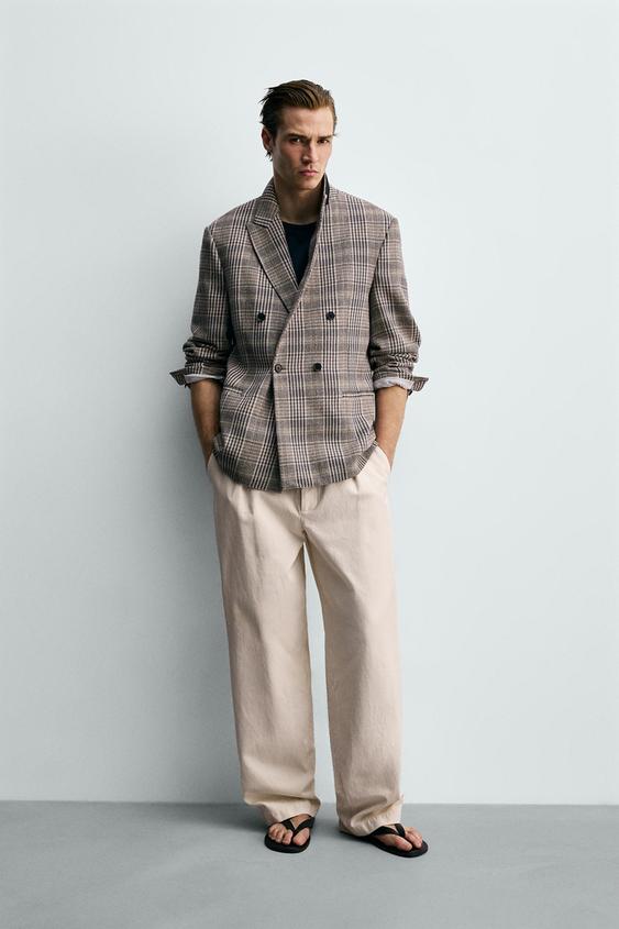 PLAID DOUBLE BREASTED BLAZER from Zara - $179