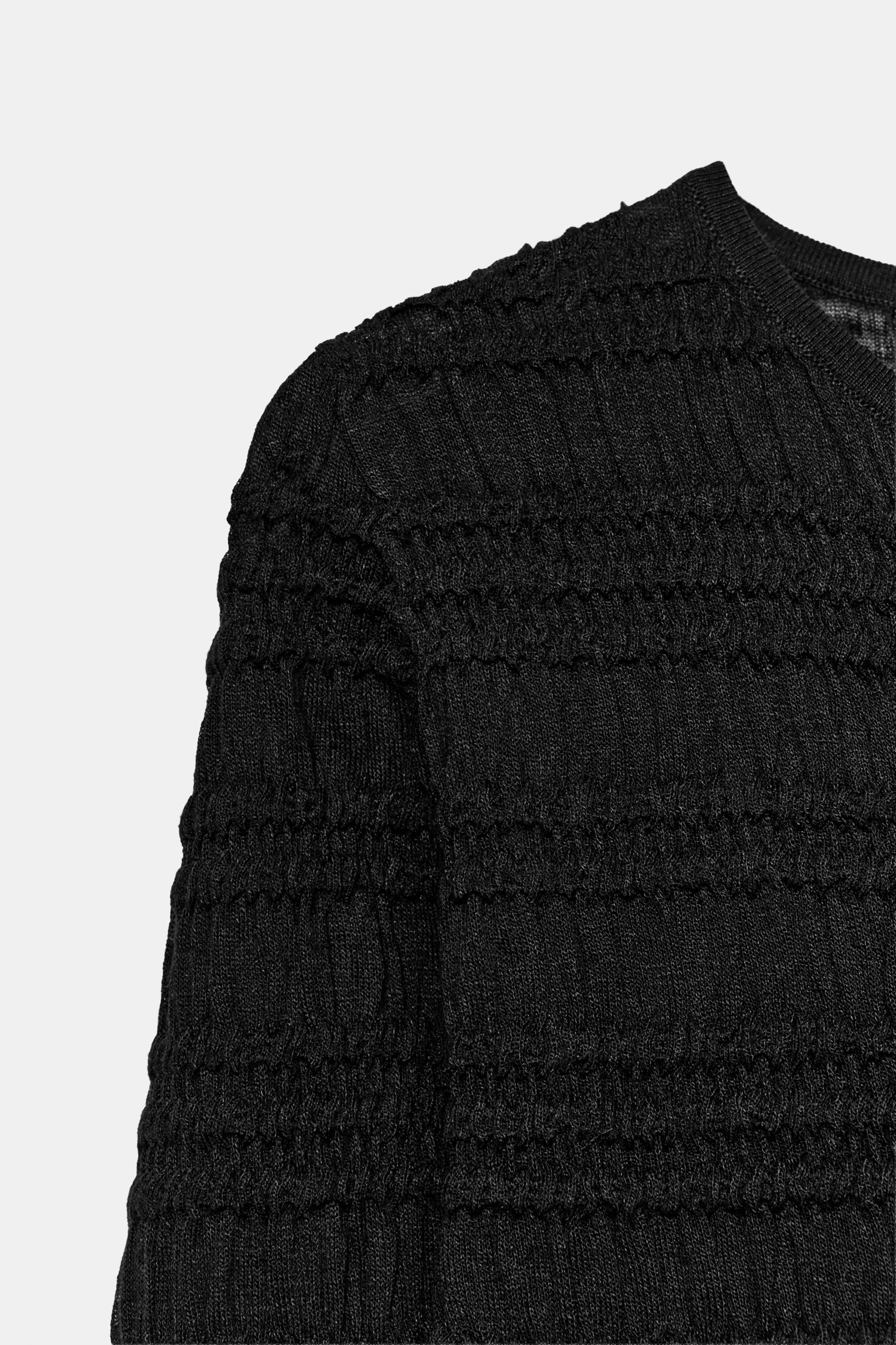 Женские кардиганы Zara HONEYCOMB KNIT CARDIGAN — фото 3