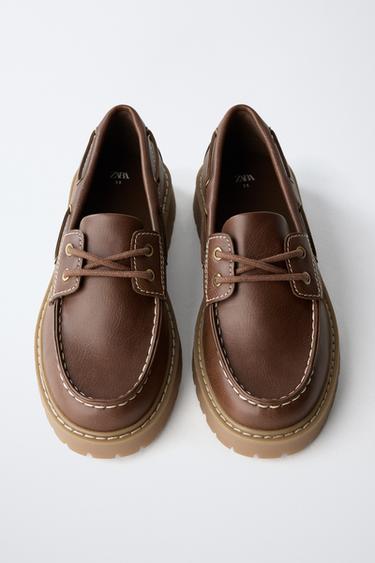 CHAUSSURES BATEAU CLASSIQUES - Marron de Zara - Image 3