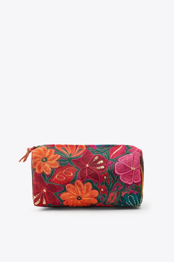 EMBROIDERED FLORAL TOILETRY BAG - Multicolored | ZARA United States