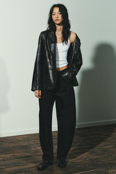 JEANS BARREL TRF CẠP CAO - Màu đen từ Zara