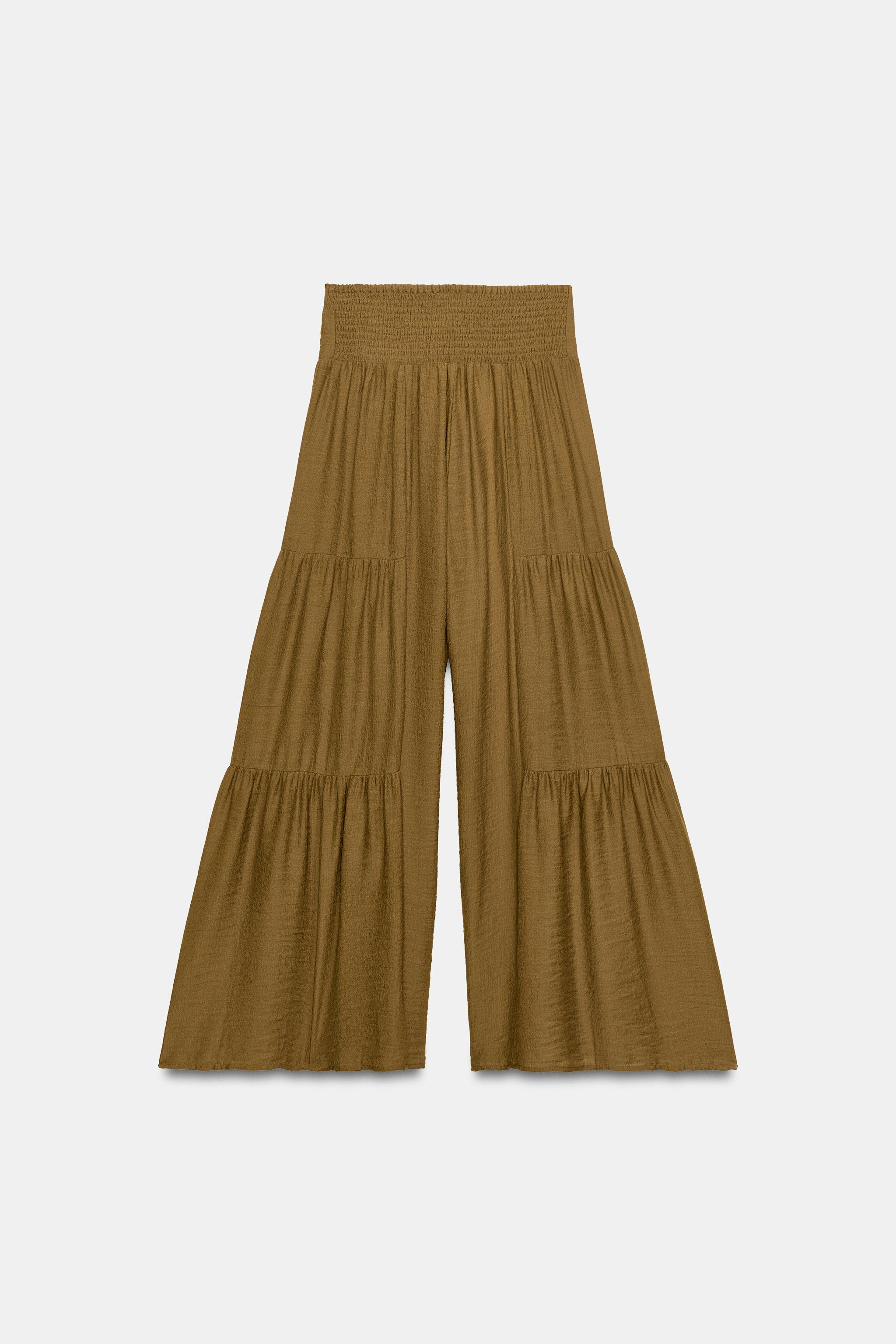 Женские брюки Zara VOLUMINOUS CUT PANTS — фото 7