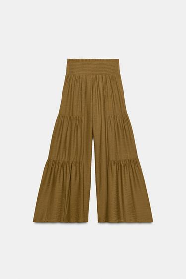 PANTALON VOLUMINEUX - Vert olive de Zara - Image 6