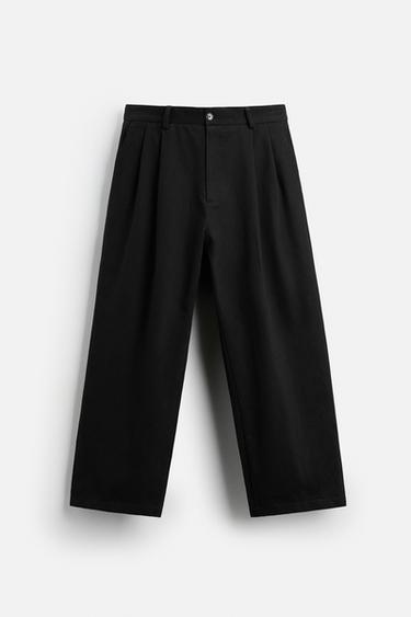 PANTALON À PLIS - Noir de Zara - Image 5