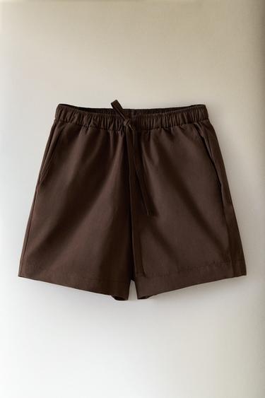 SHORT COTON - Marron de Zara - Image 5
