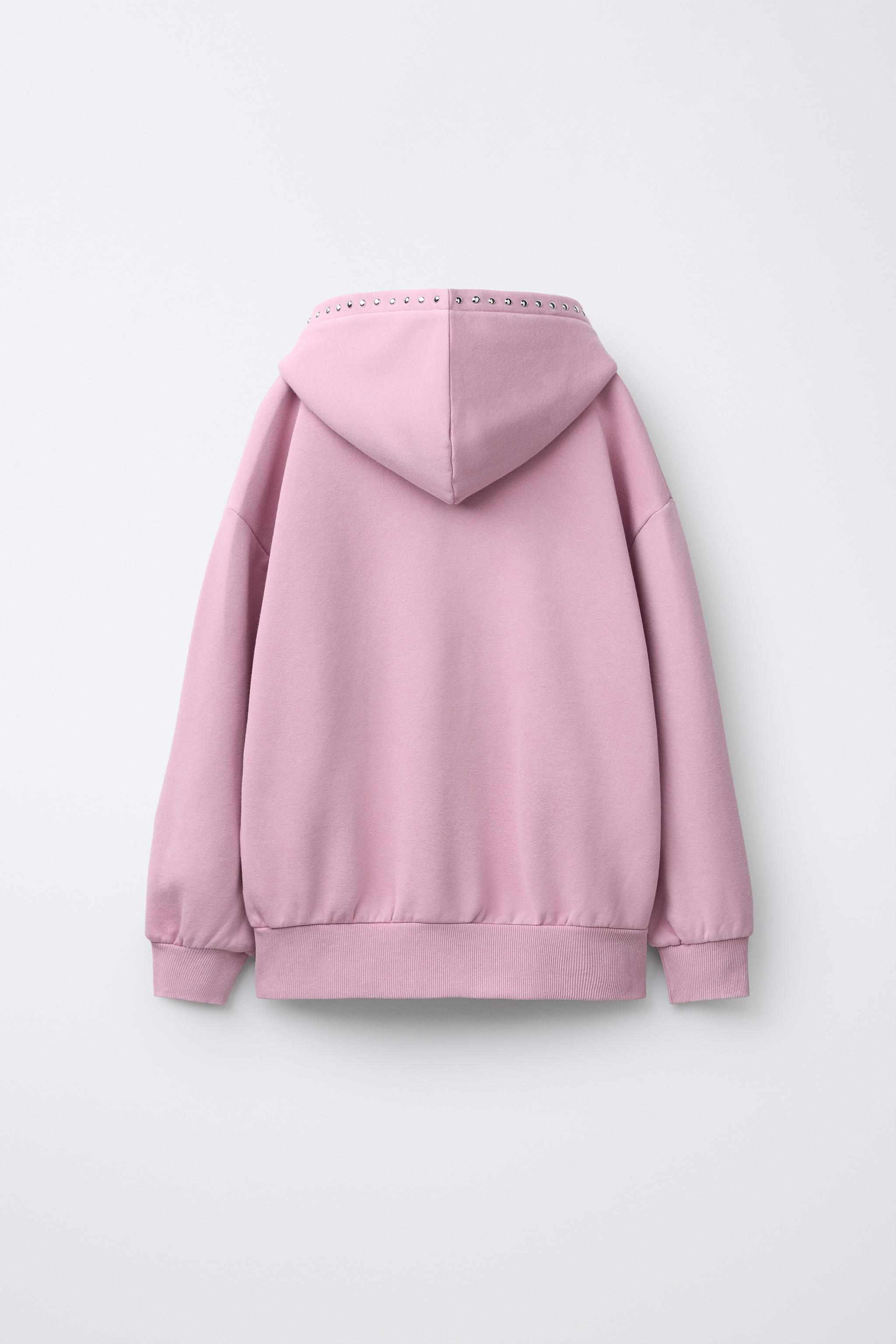 STUDDED HOODIE SWEATSHIRT